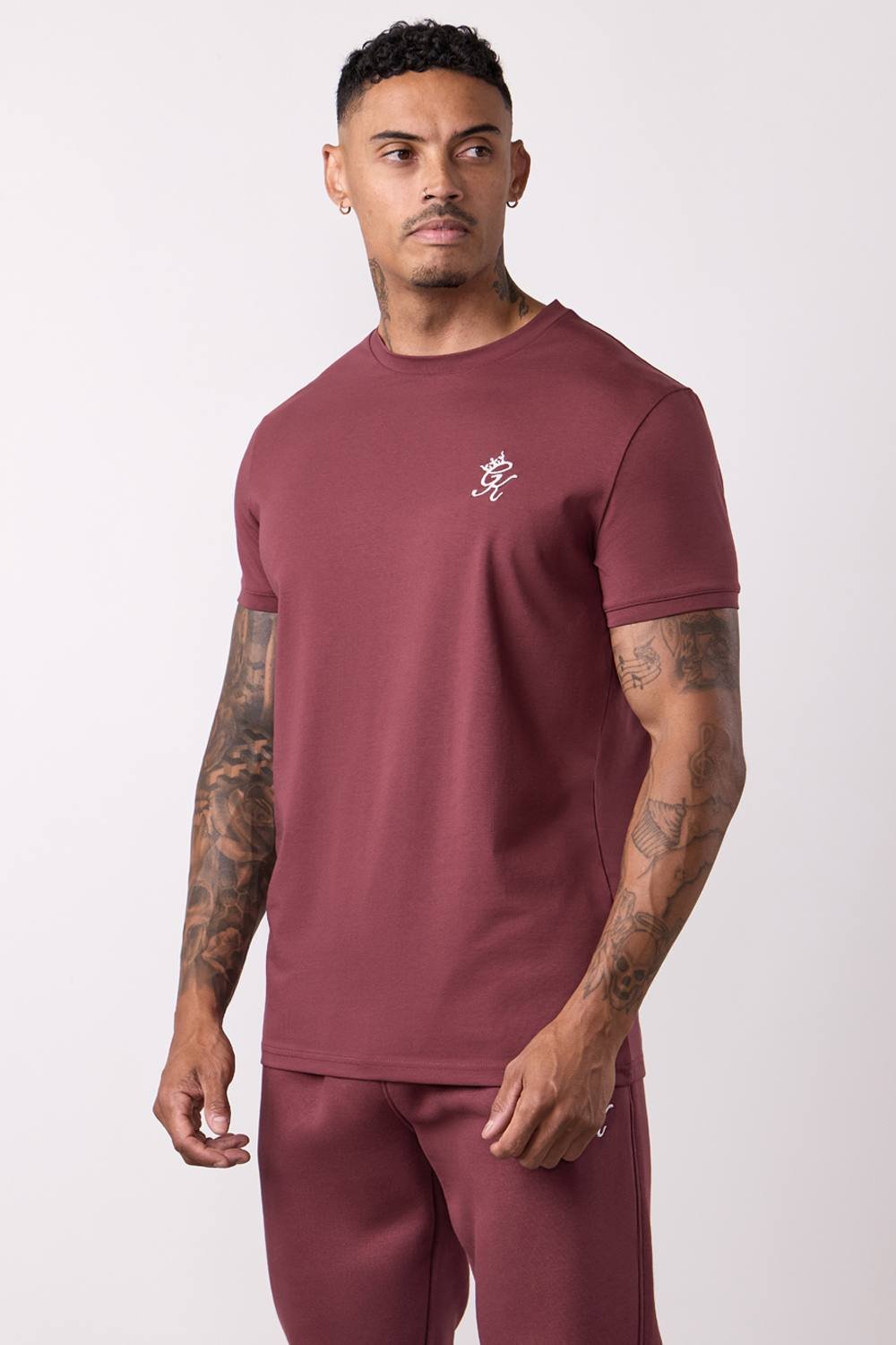 Gym King GYM KING Men's Fundamental Jersey Tee Burgundy - 2