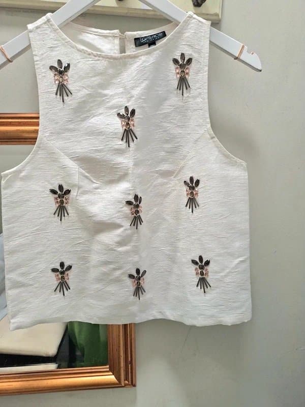 Topshop Beautiful embellished top/blouse