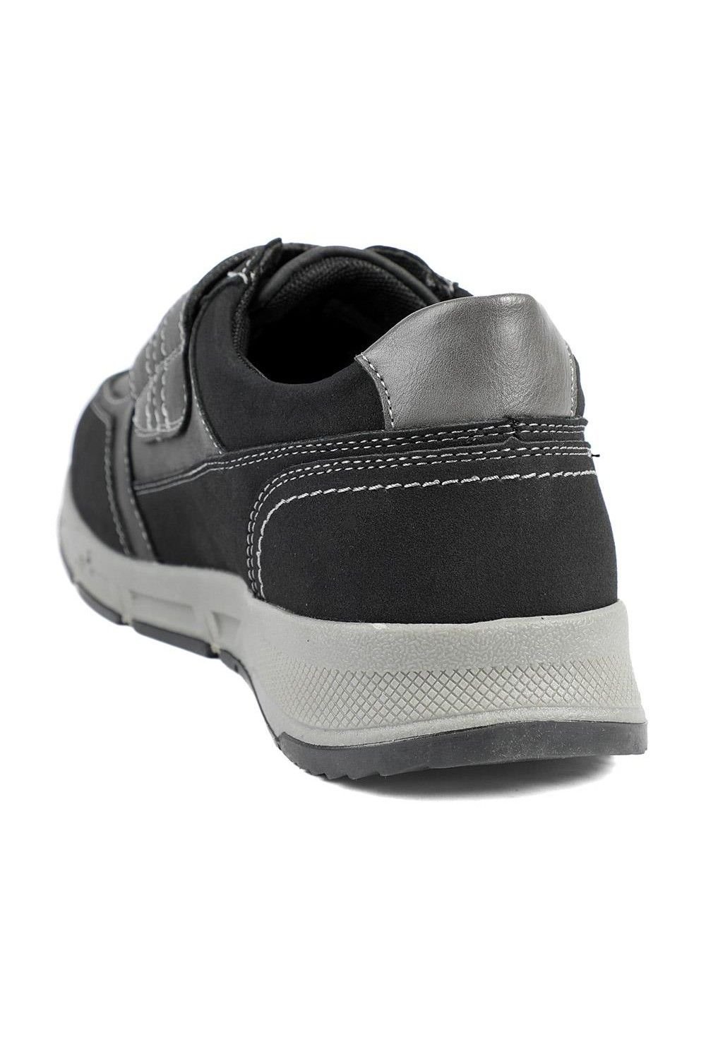 Pavers Pavers Men's Wide Fit Adjustable Fasten Casual Shoes in Black - 3