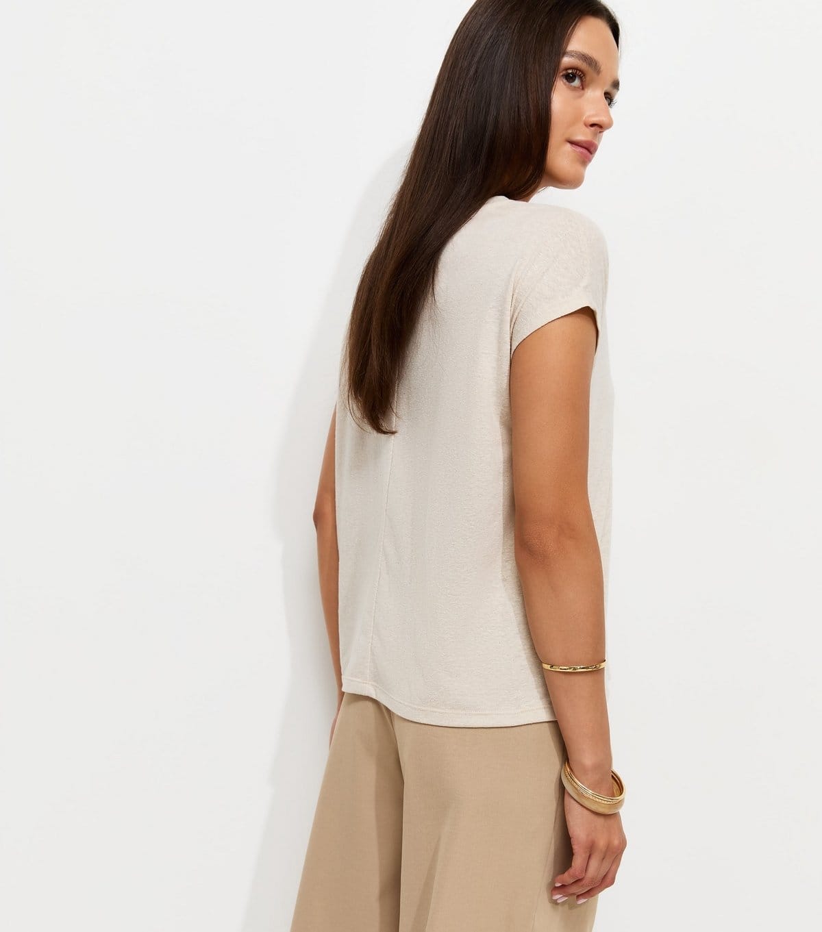 New Look Women's Stone Texture V-Neck T-Shirt New Look - 4