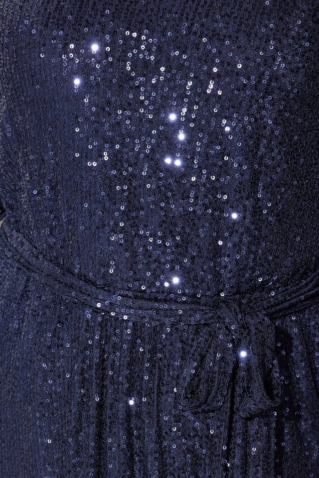 Yours Yours Women's Sequin Maxi Dress in Blue - 3