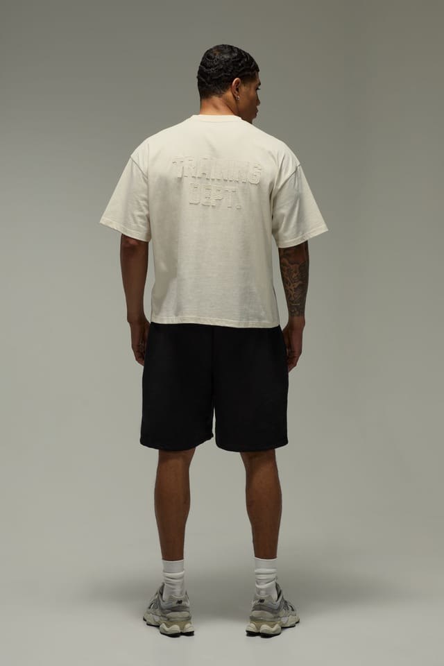 Training Dept. Training Dept. Men's Training Dept Premium Heavyweight 220gsm Oversized Boxy T-shirt in Off-White - 2
