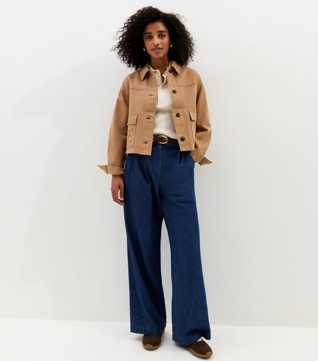 New Look Women's Tan Flap Pocket Cotton Shacket New Look - 3