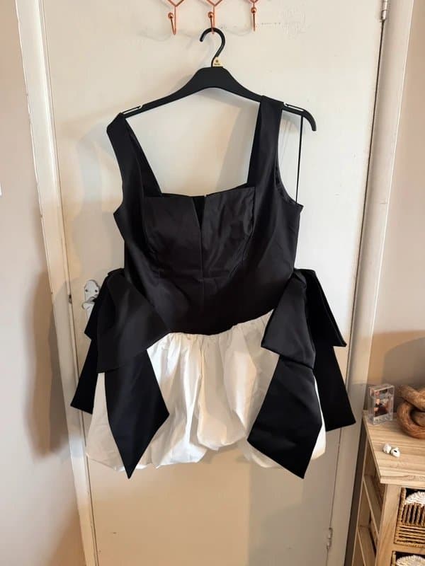 ASOS ASOS luxe collection black and white dress curve