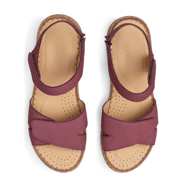 Hotter Hotter Women's 'Piya' Sandals in Maroon - 3