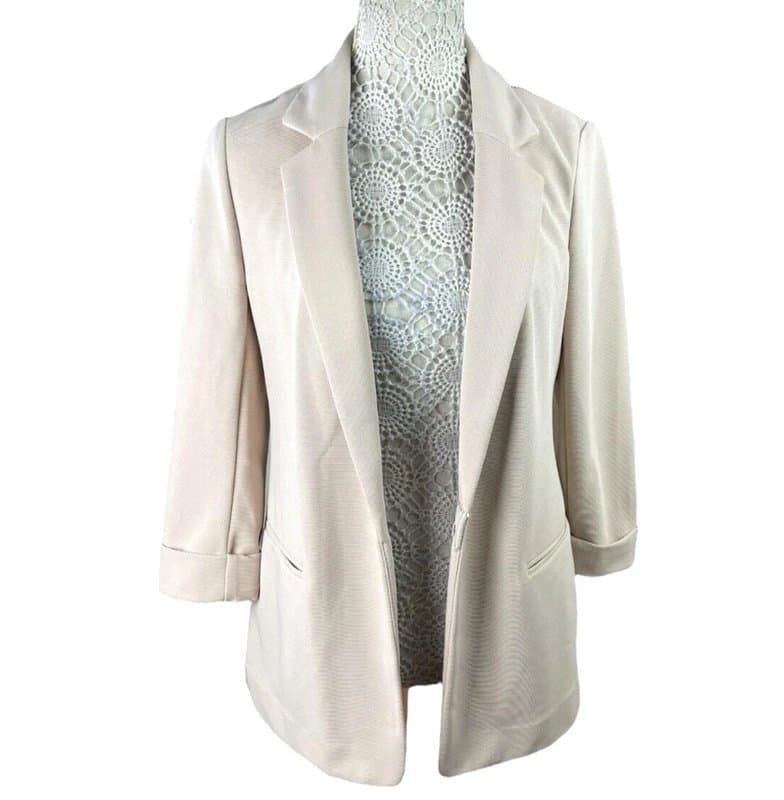 New Look New Look Blazer Jacket Stone Beige Relaxed Fit Women’s UK Size 6