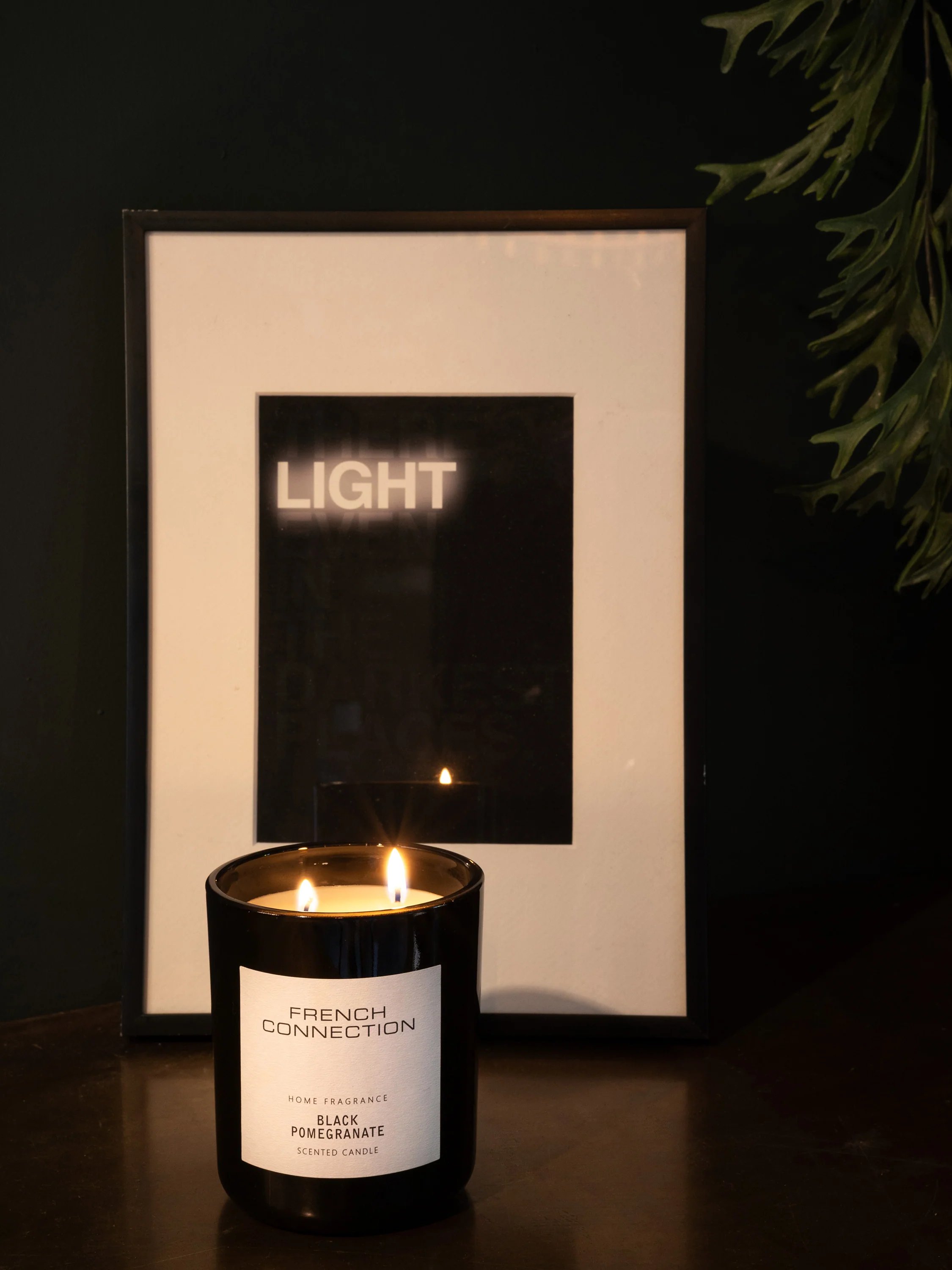 French Connection Black Pomegranate Classic 245g Candle Natural - 1