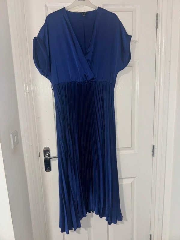New Look New Look Blue Satin Dress