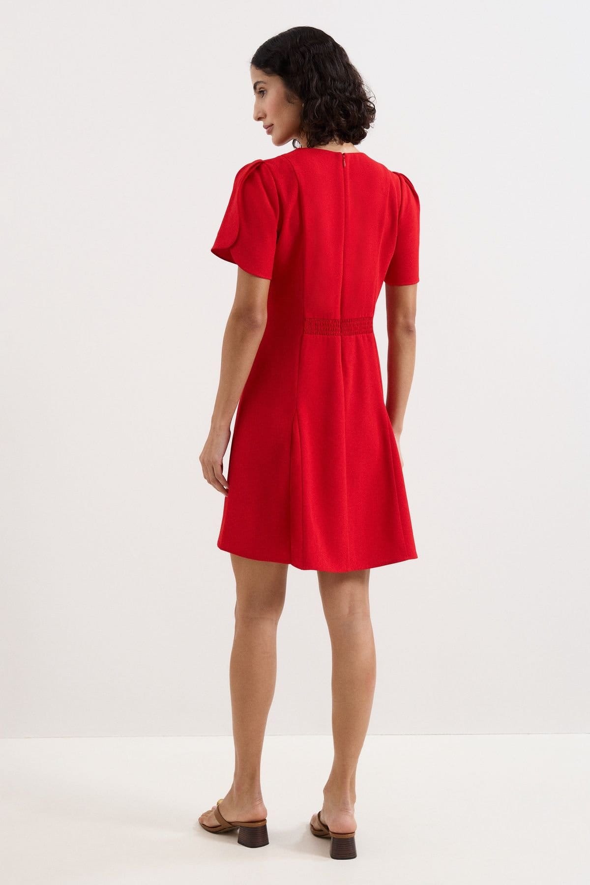 Phase Eight Phase Eight Women's Elia Fit-Flare Mini Dress in Red - 4