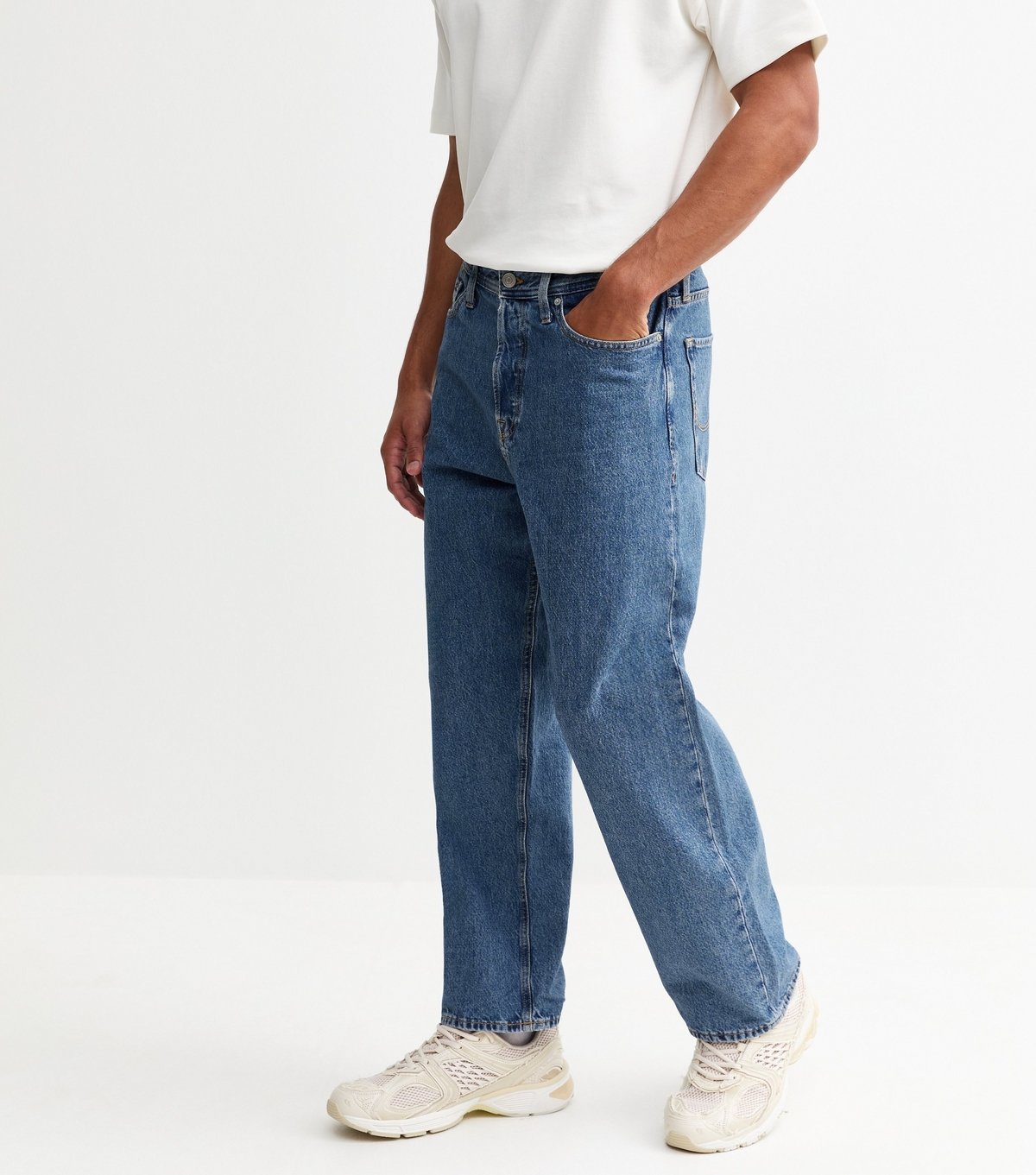 jack & jones Men's Light Blue Straight Leg Alex Denim Jeans Jack & Jones New Look - 4