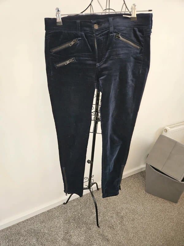 Rag & Bone Rag & Bone /JEAN Navy Velvet Zip Detail Jeans – Size 28