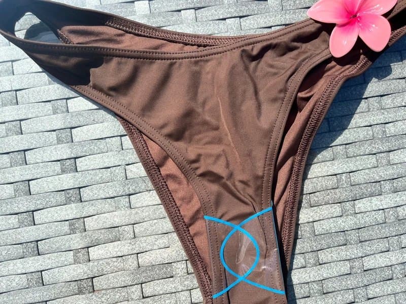 ASOS Design ASOS Design brown bikini with pink hibiscus flower Size 8 RRP £40 NeW