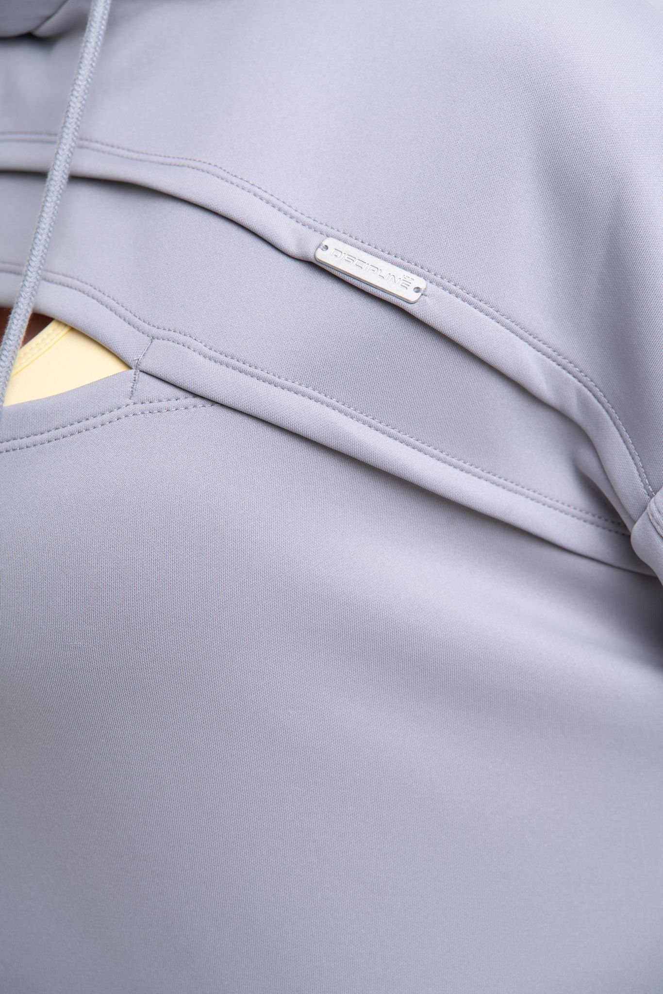 Discipline 365 Discipline 365 Women's Discipline Boxy Soft Modal Hoodie with Cut -Out Detail in Light Grey - 2