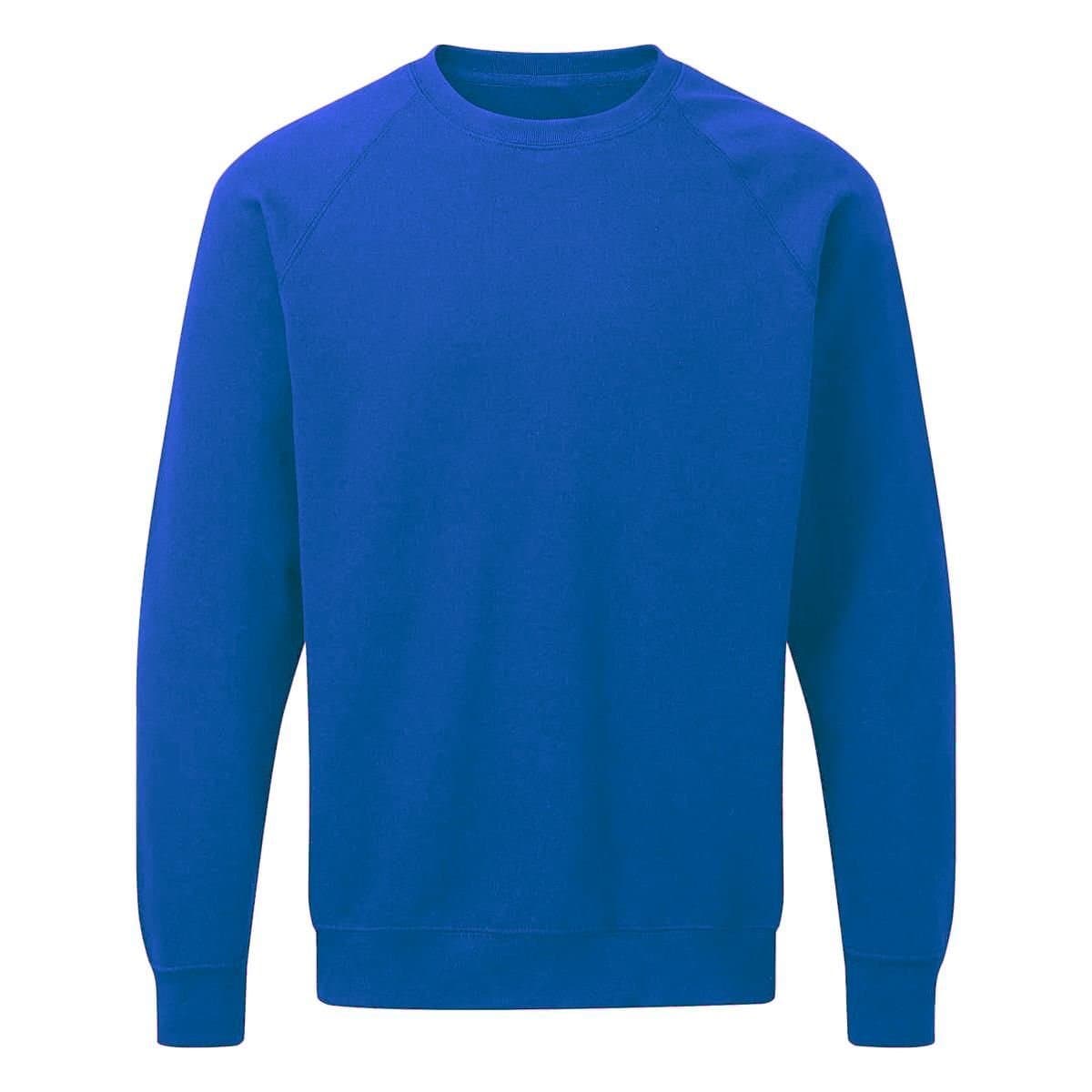 SG SG Men's Raglan Sleeve Crew Neck Sweatshirt in Royal