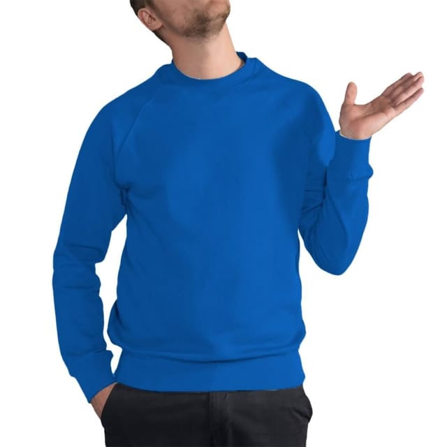 SG SG Men's Raglan Sleeve Crew Neck Sweatshirt in Royal - 3