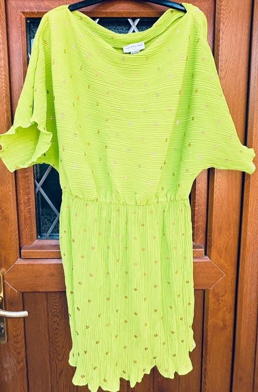 Never Fully Dressed Never Fully Dressed Bright Lime Green Tilly Dress