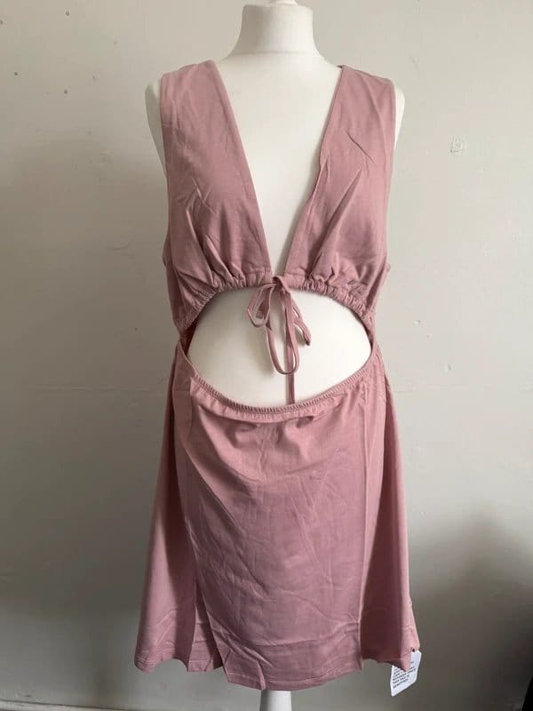 ASOS Rose V-Neck Cut-Out Midi Dress