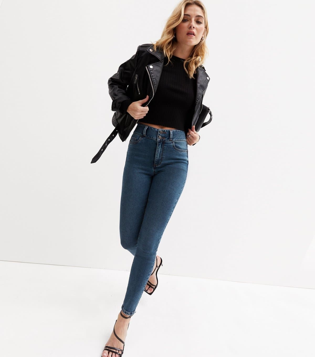 New Look Women's Blue Lift & Shape High Waist Yazmin Skinny Jeans New Look