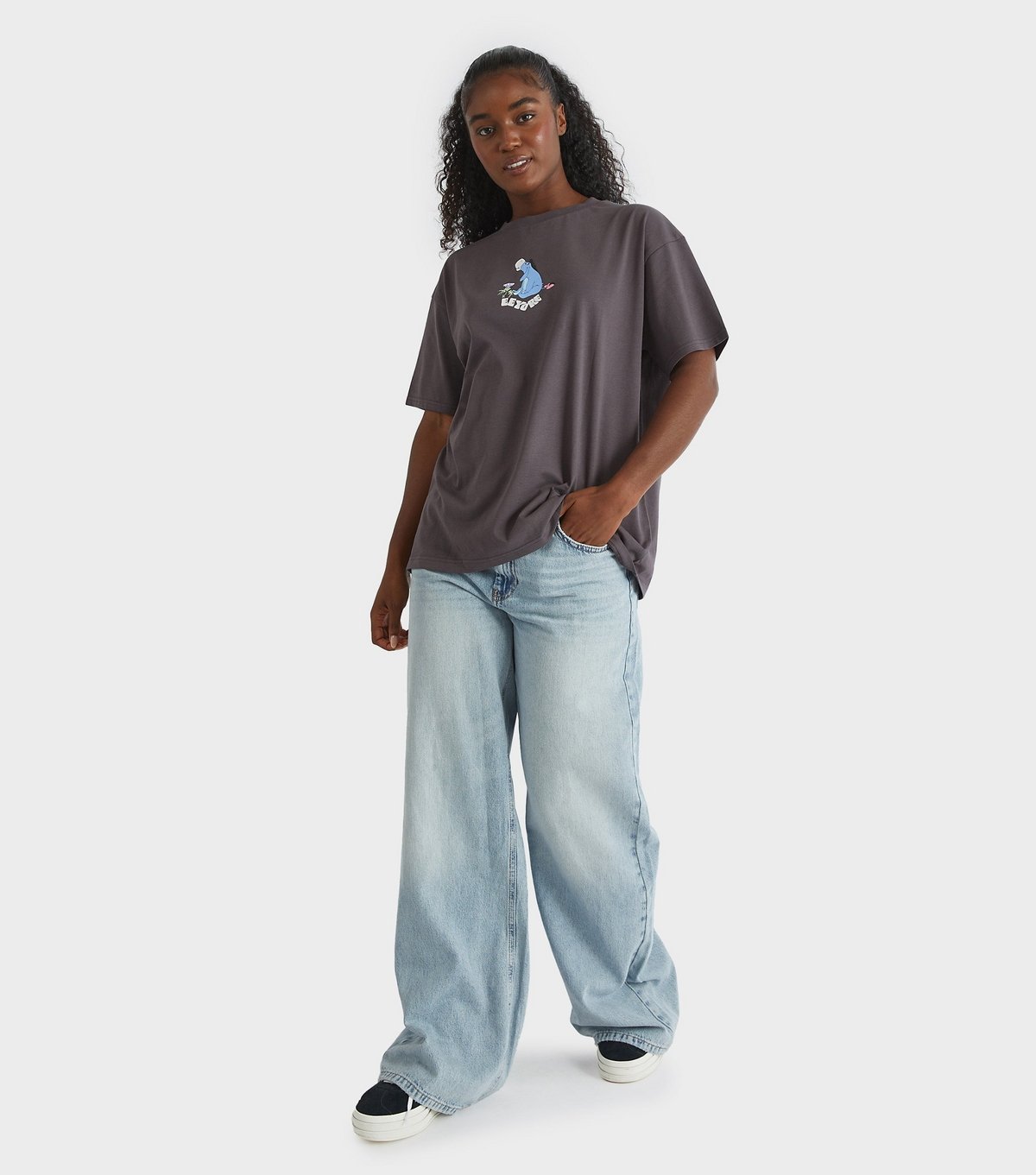 Skinnydip Women's Grey Disney Winnie the Pooh Eeyore Print T-Shirt Skinnydip New Look - 2