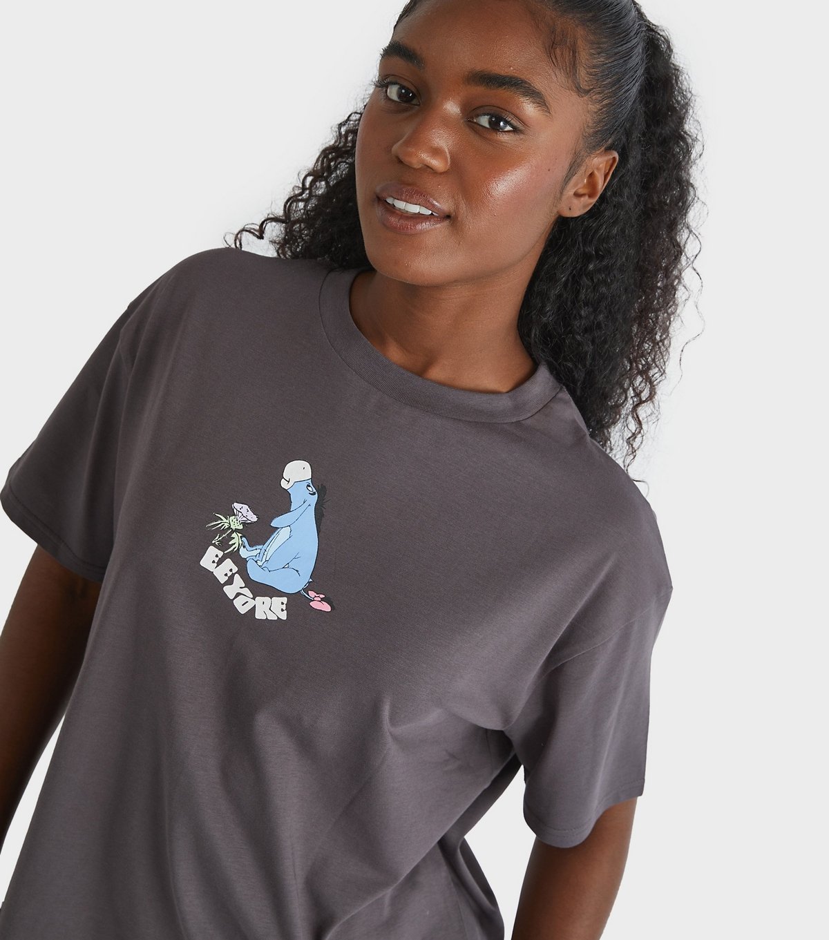 Skinnydip Women's Grey Disney Winnie the Pooh Eeyore Print T-Shirt Skinnydip New Look - 3