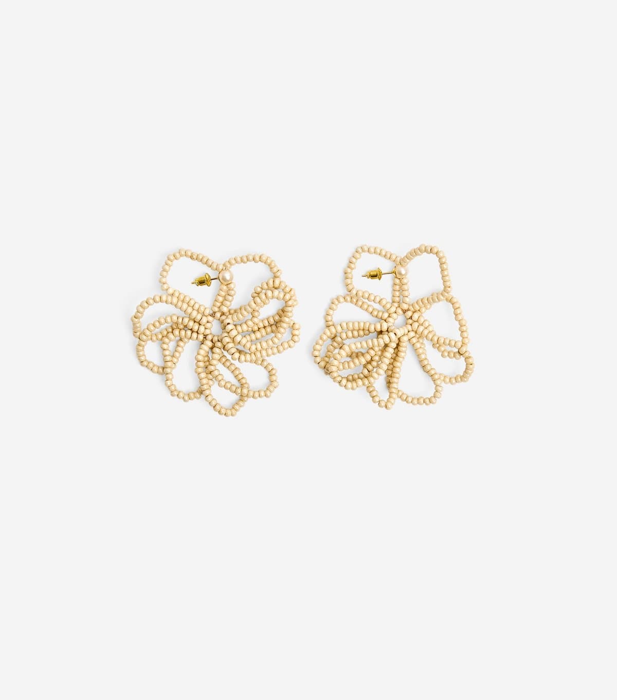 Public Desire Public Desire Camel Beaded Flower Stud Earrings