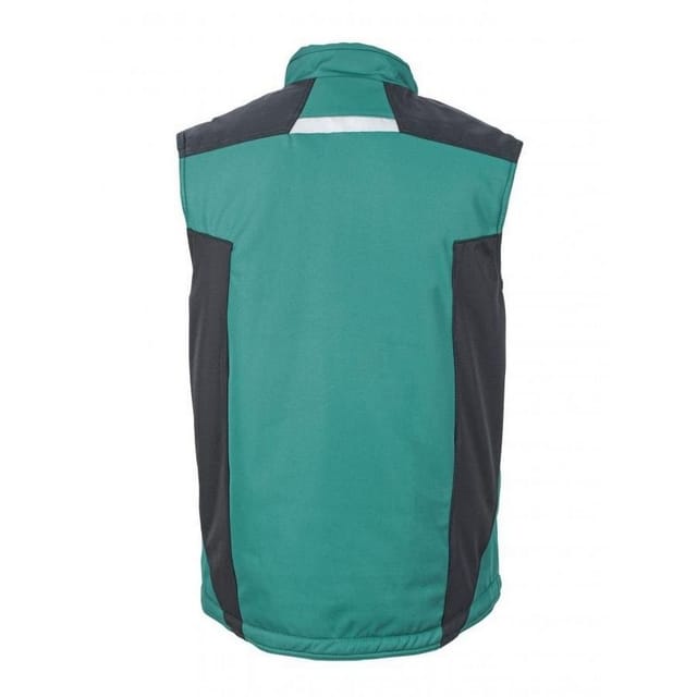 James and Nicholson James and Nicholson Men's Craftsmen Strong Softshell Gilet in Dark Green - 2