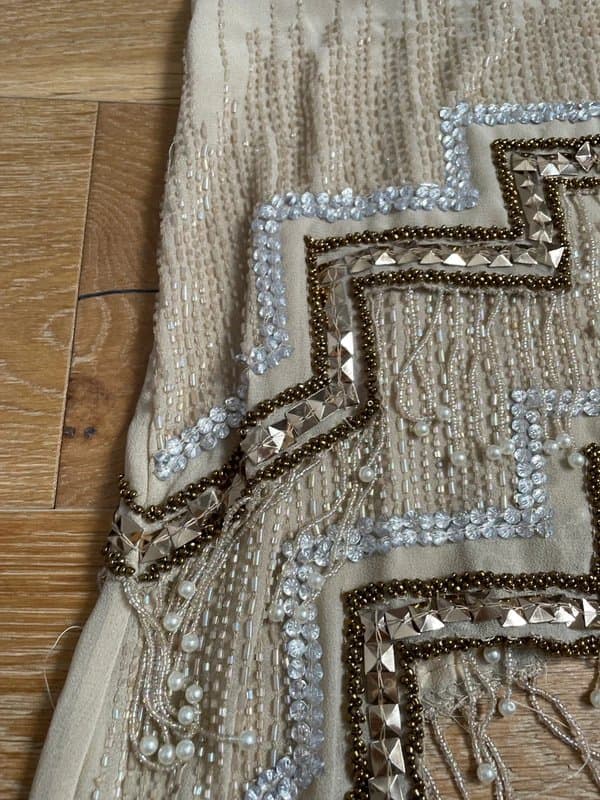 River Island river island party golden y2k beaded sequined rhinestones top embellishment