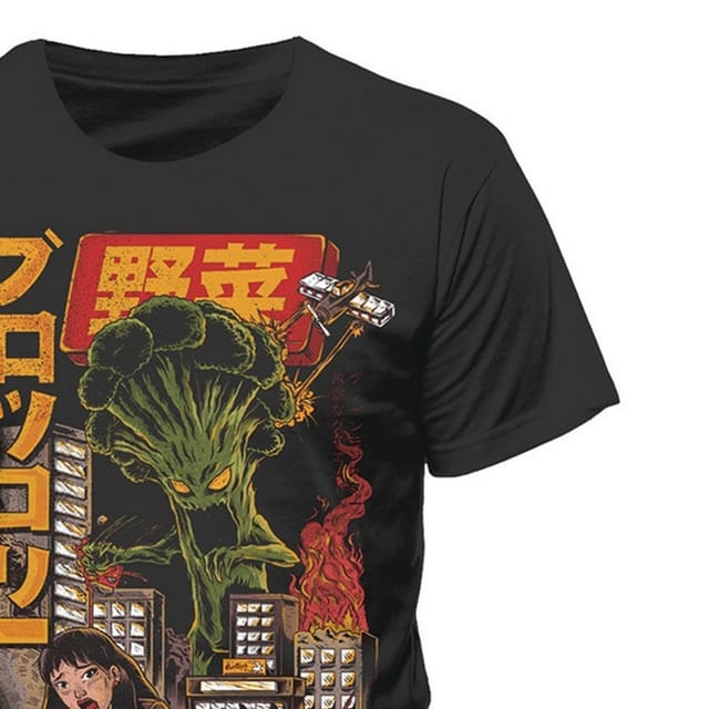 Ilustrata Ilustrata Men's Broccozilla Short-Sleeved T-Shirt in Black - 2