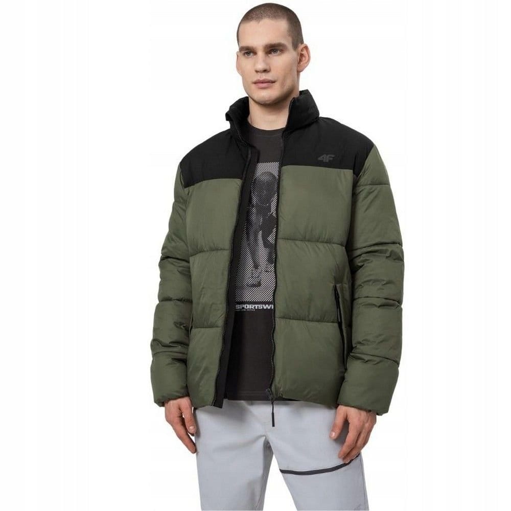 4F 4F Men's H4Z22 Quilted Synthetic Down Jacket in Green - 4