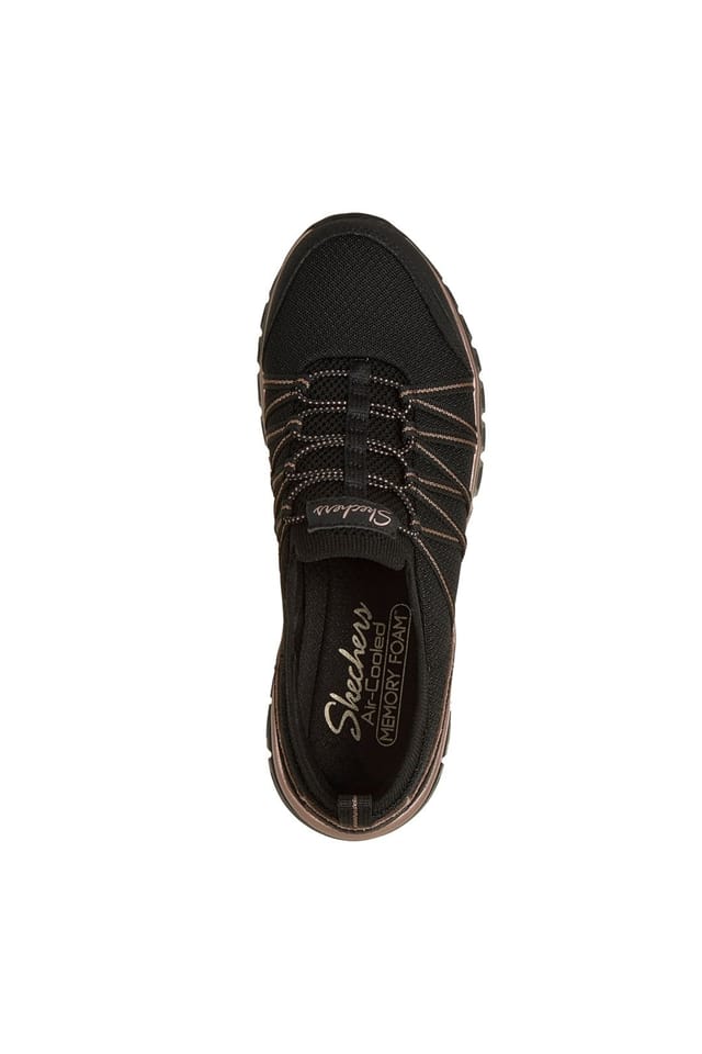 Skechers Skechers Women's Graceful - Metallic Detail Bungee Black/Rose Gold Knit in Black - 2