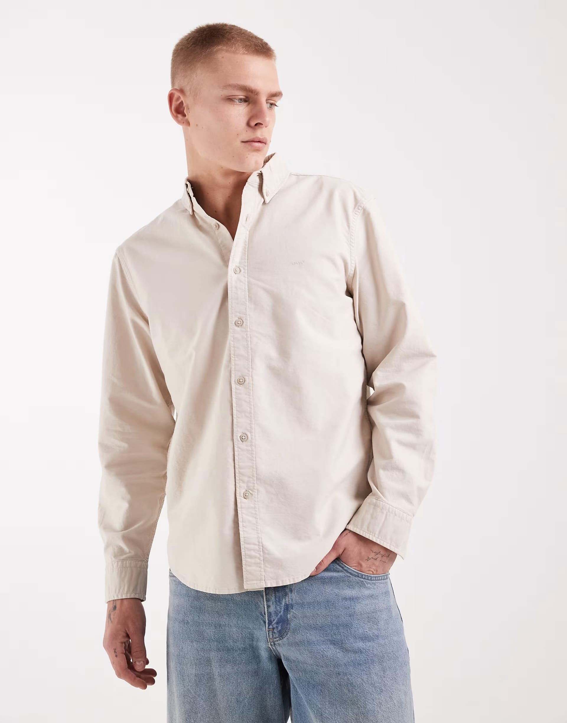 ASOS Levi's Cream Button-Down Shirt for Men