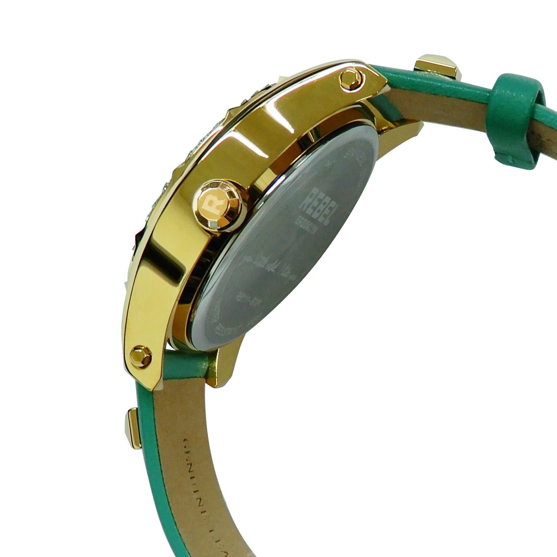 Rebel Rebel Women's Gravesend Teal Dial Leather Watch - 3
