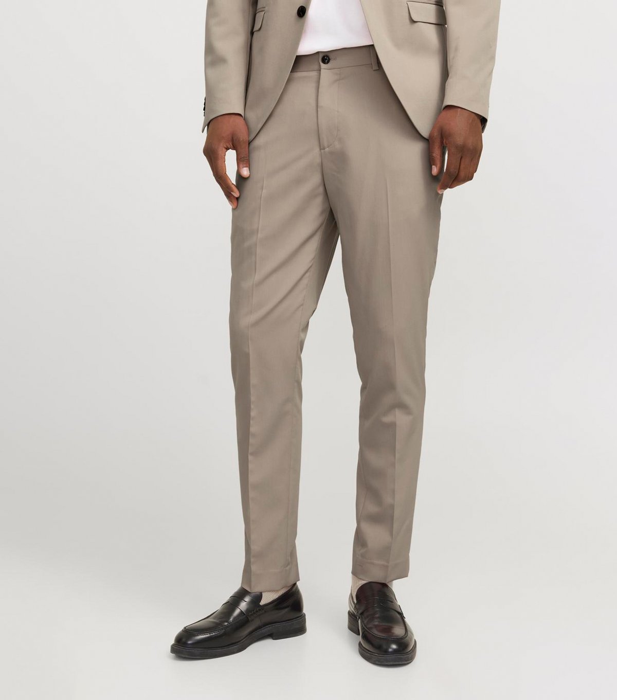 jack & jones Men's Cream Slim Fit Suit Trousers Jack & Jones New Look - 2