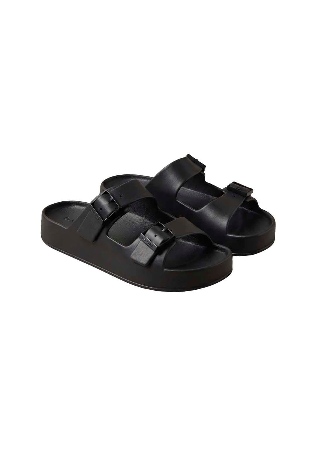 Calvin Klein Calvin Klein Men's Triple Black Double Bar Sandal