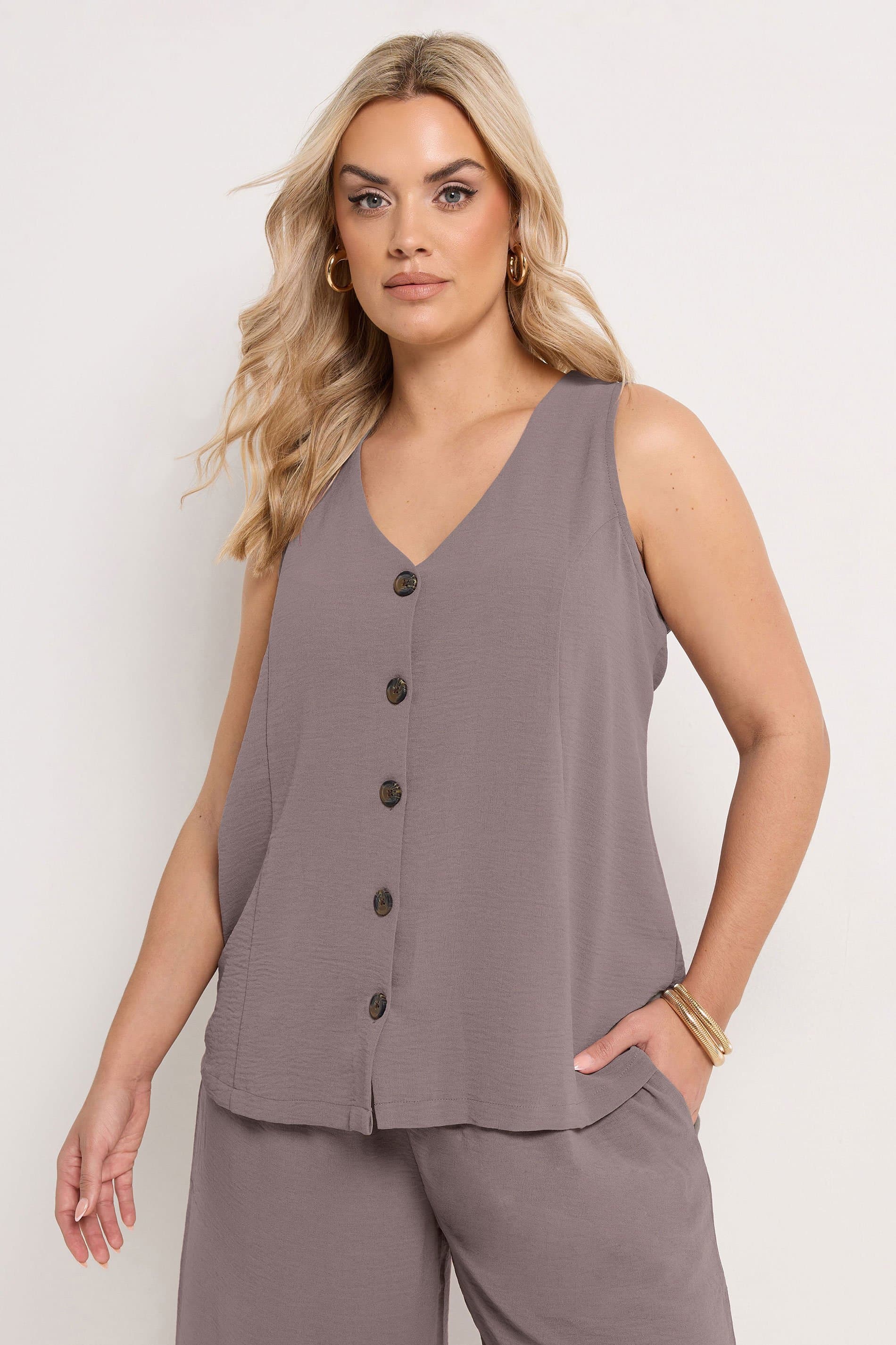 Yours Plus Size Light Purple Waistcoat
