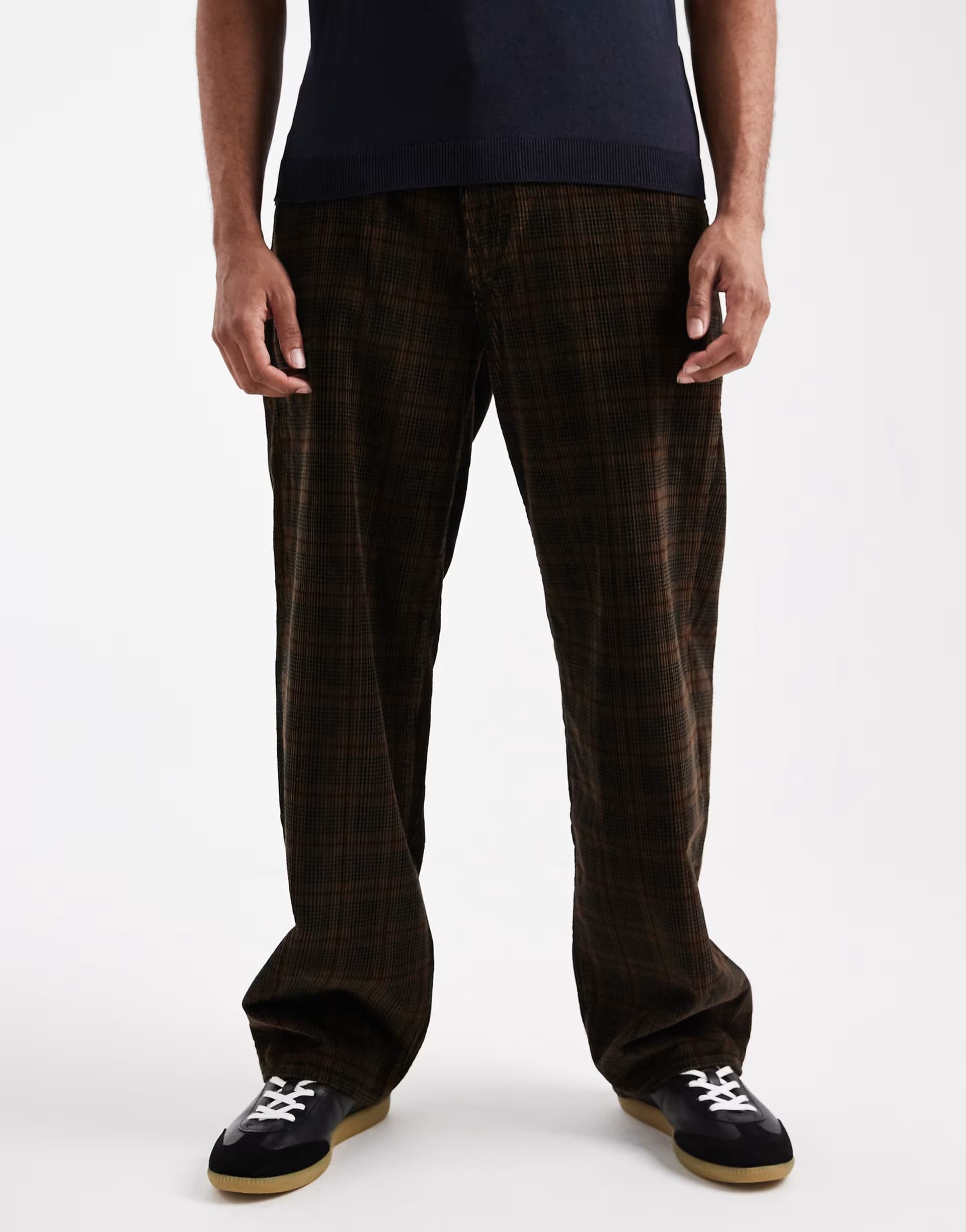 ASOS Levi's 578 baggy fit check cord 5 pocket trousers in brown