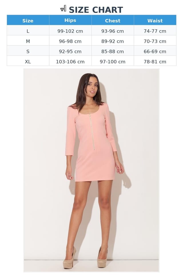 Love Lace Love Lace Women's Elegant Evening Mini Dress with Front Zipper in Pink - 2