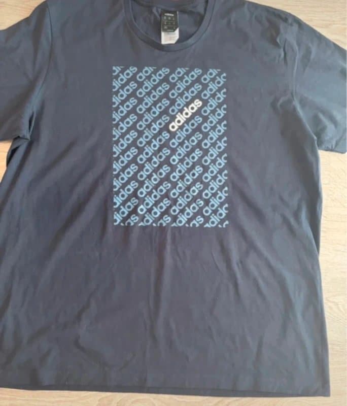 adidas Adidas navy blue graphic logo t shirt size xxl