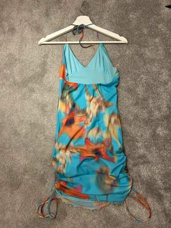 Bershka Halter neck floral bershka dress