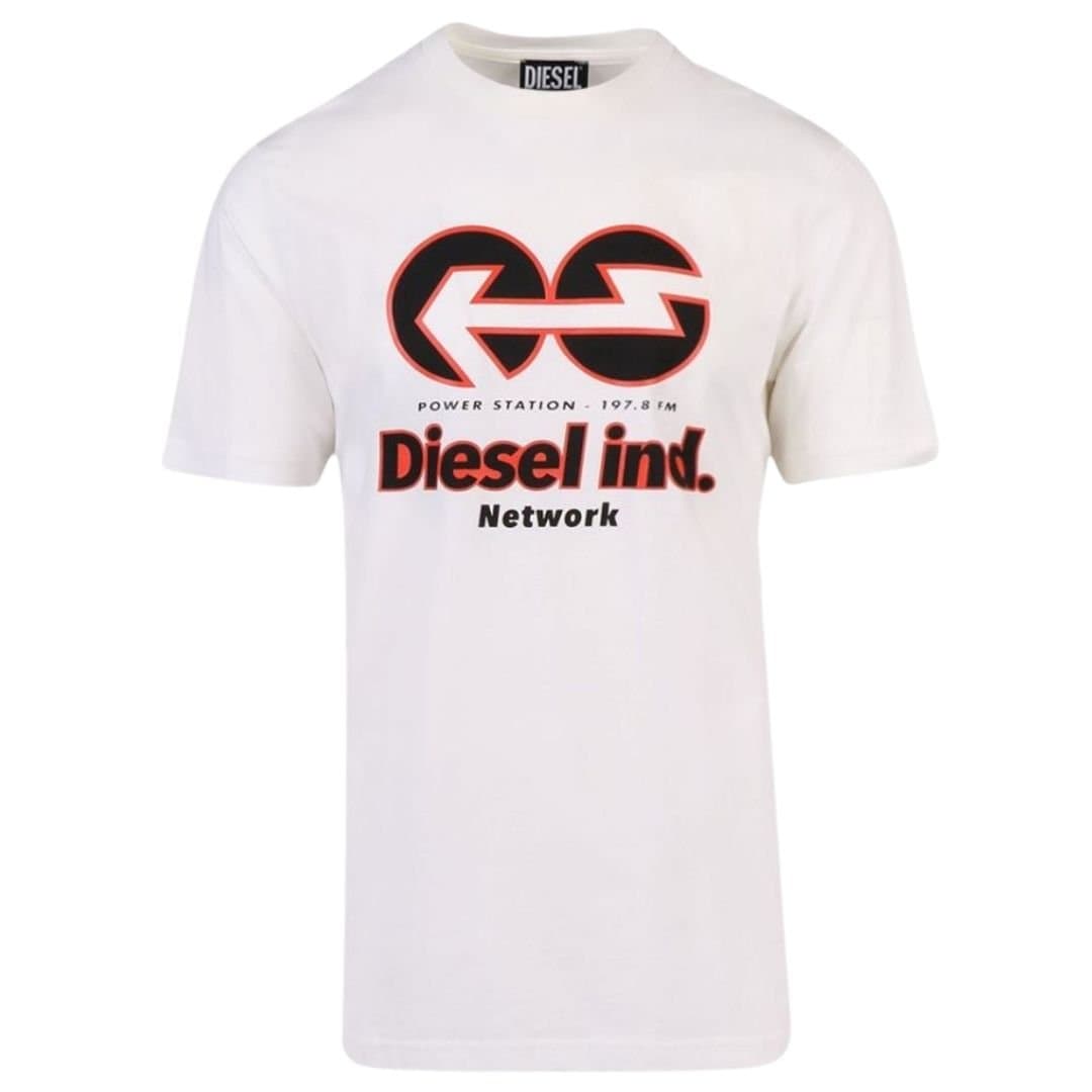 Diesel Diesel Men's Power Station Logo White T-Shirt