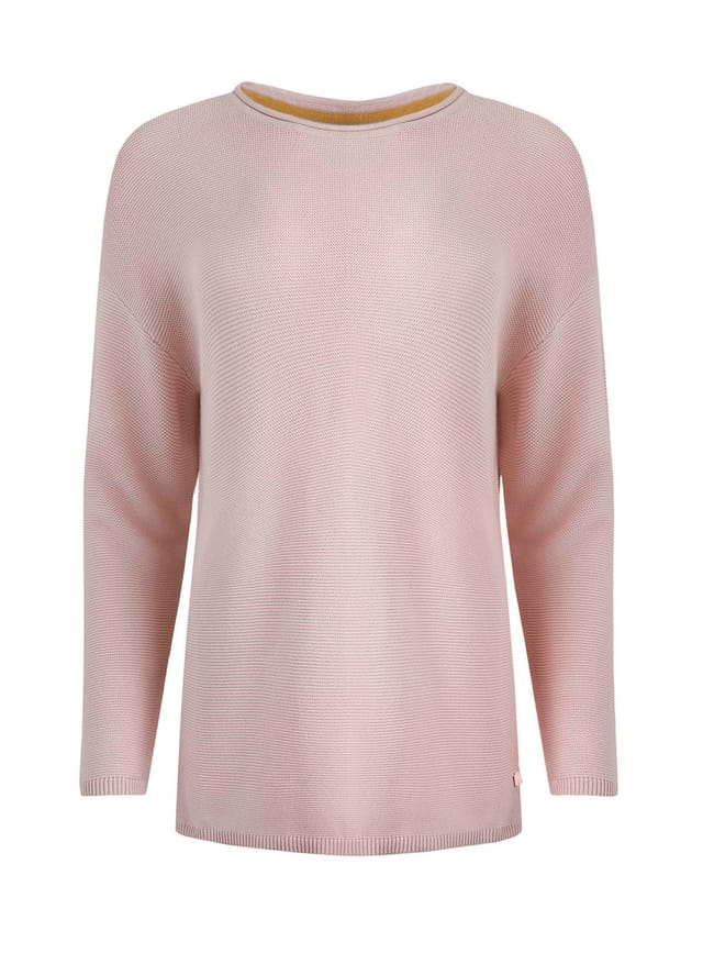 Weird Fish Weird Fish Women's Dalla Knitted Crew Neck Jumper in Dusty Pink - 2