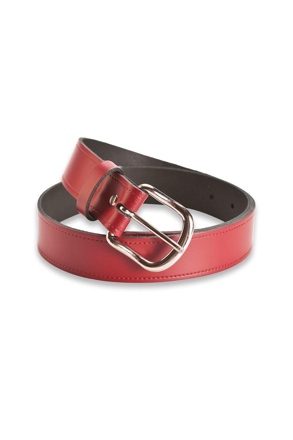 Hawkdale Hawkdale Men's 1.25" Genuine Leather Belt in Red - 2