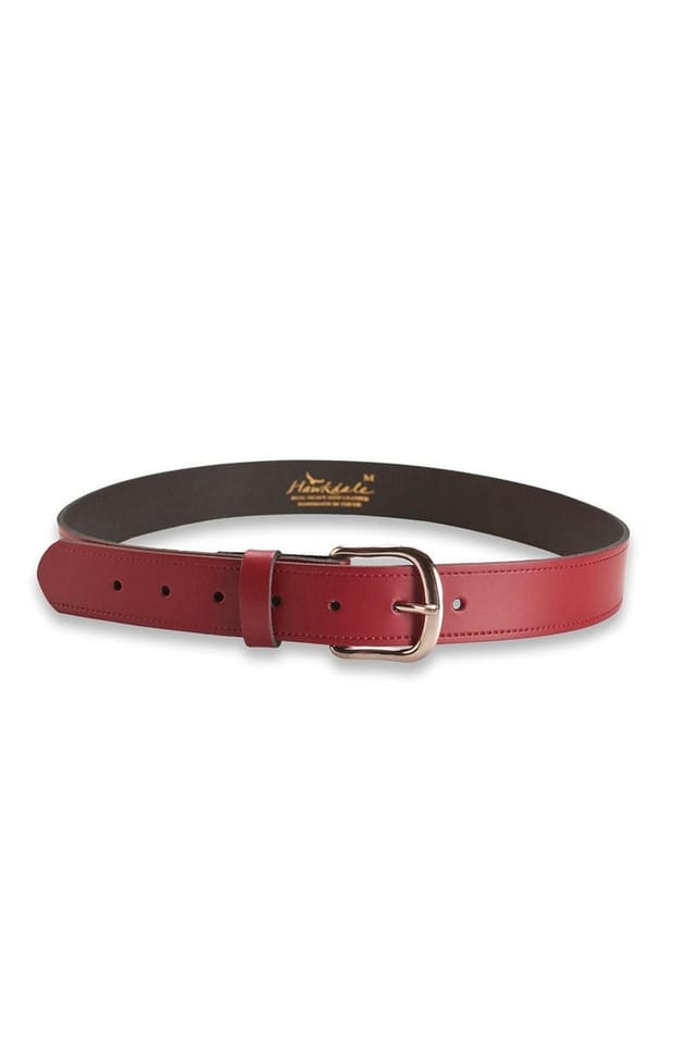 Hawkdale Hawkdale Men's 1.25" Genuine Leather Belt in Red - 3