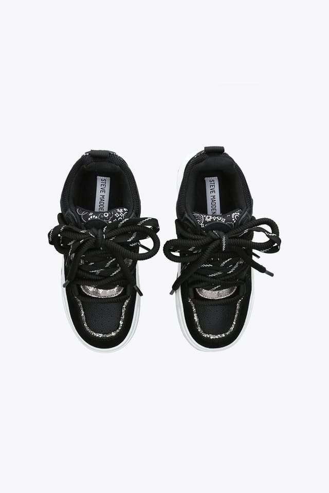 Steve Madden STEVE MADDEN Women's 'Brouhaha Black' Fabric Trainers in Black - 2