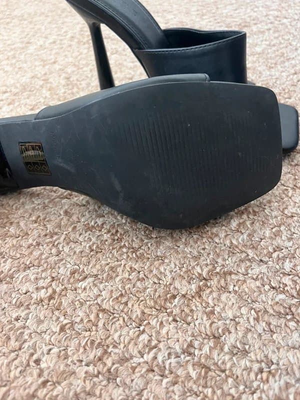 ASOS Black size 5 heeled mules leather