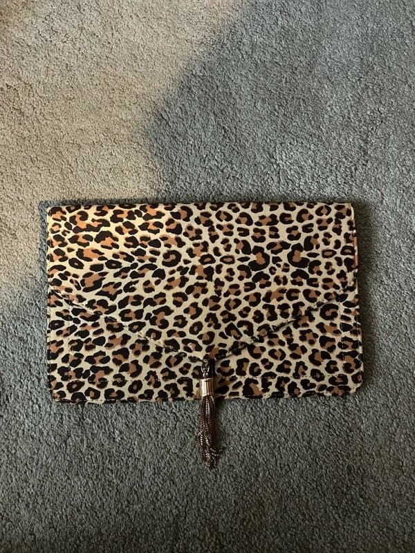 ASOS Leopard print clutch bag