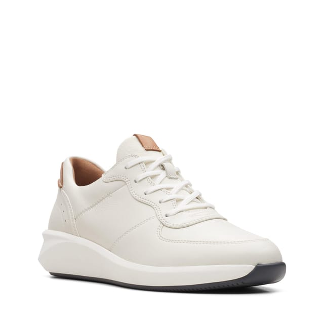 Clarks Clarks Women's Un Rio Sprint White Combination Leather Trainers - 2