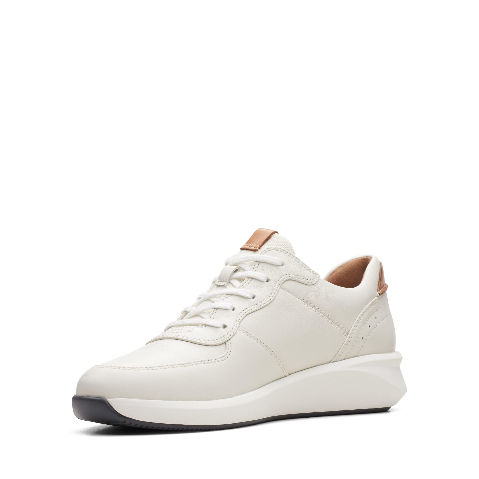Clarks Clarks Women's Un Rio Sprint White Combination Leather Trainers - 4