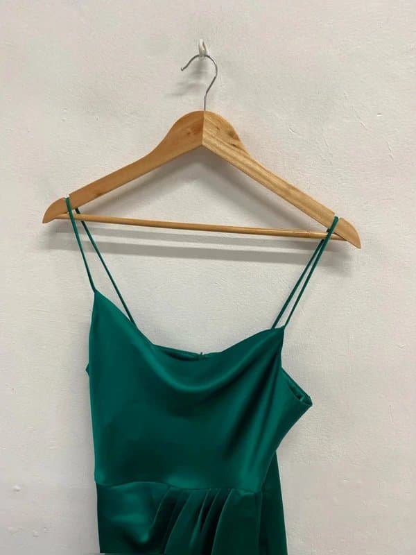 Zara Gorgeous Zara dark green satin mini Party Dress new UK 8 RG020