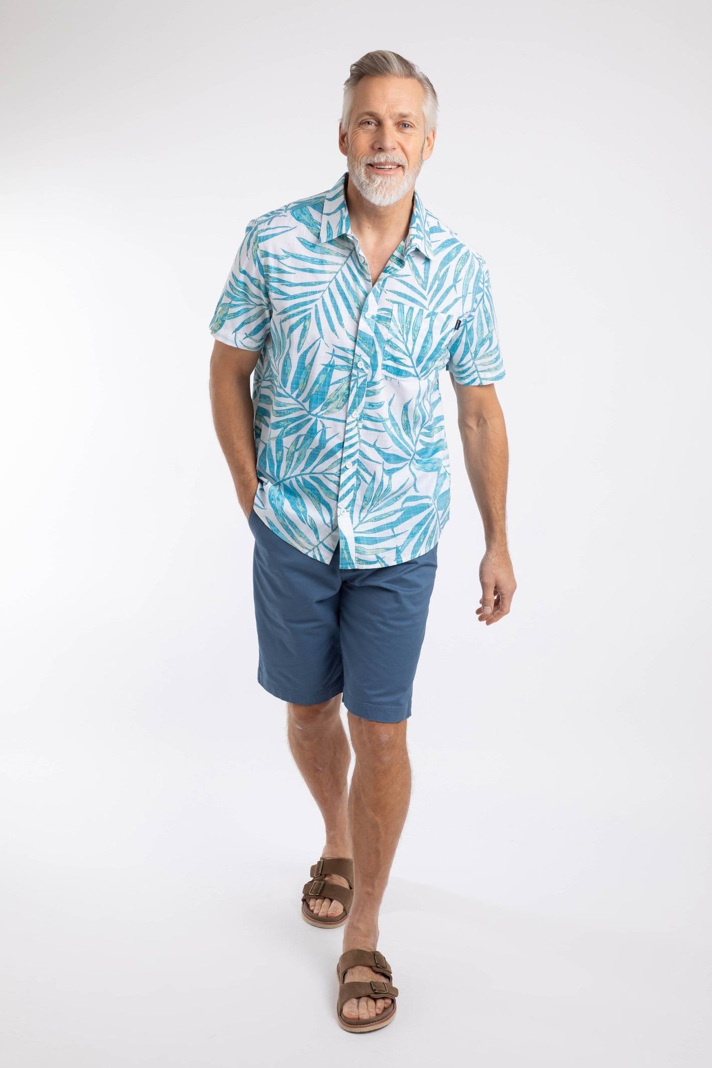 Weird Fish Weird Fish Men's Faraway Short Sleeve Printed Shirt in White - 4
